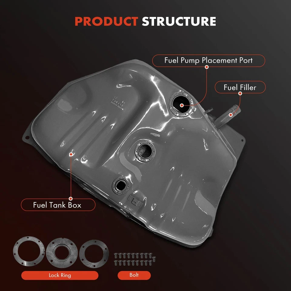 13 Gallons Fuel Tank with O-Ring for Toyota Corolla 1990 1991 1992 L4 1.6L FWD - Image 2 of 4