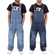 Pagliaccetti pantaloni cargo uomo multitasche jeans larghi e comodi scuro e chiaro