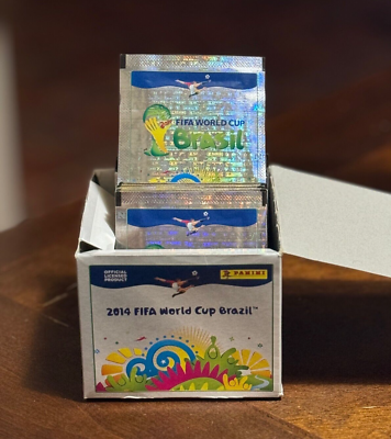 1) Sealed Pack (5 Stickers) 2014 Brazil Brasil Panini World Cup