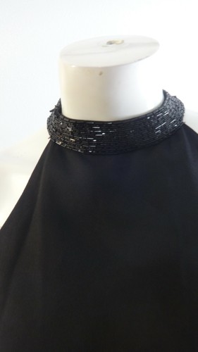 NWT VINTAGE CHARM DESIGNS BLACK 2 PC FORMAL BEADED NECK GOWN & JACKET SIZE 10 - 第 3/7 張圖片
