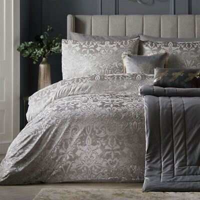 Bettbezug Set 100% Polyester Firenza von Laurence Llewelyn-Bowen in Silber
