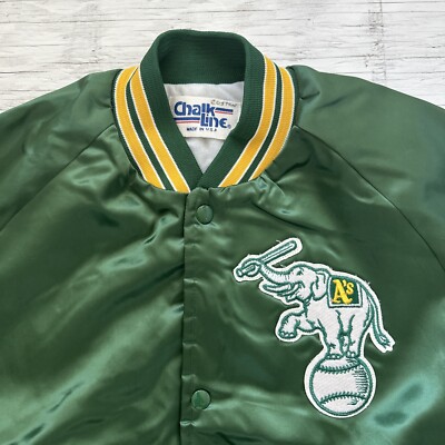 Vintage 90s MLB Chalk Line Oakland Athletics A's Satin Baseball