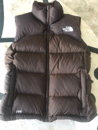EUC THE NORTH FACE NOVELTY NUPTSE PUFFER 700 DOWN Brown VEST Women’s XS