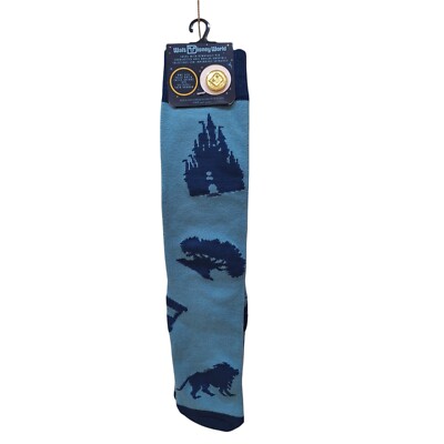 Disney Parks WDW 4 Park Icons 1 Pair Adult Knit Socks with Collectible NEW