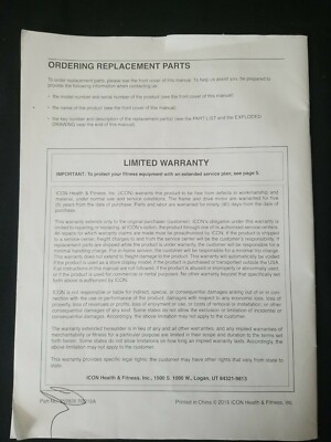Pro-Form ZT4 Treadmill User's Manual for Model No. PFTL49013.1 | eBay