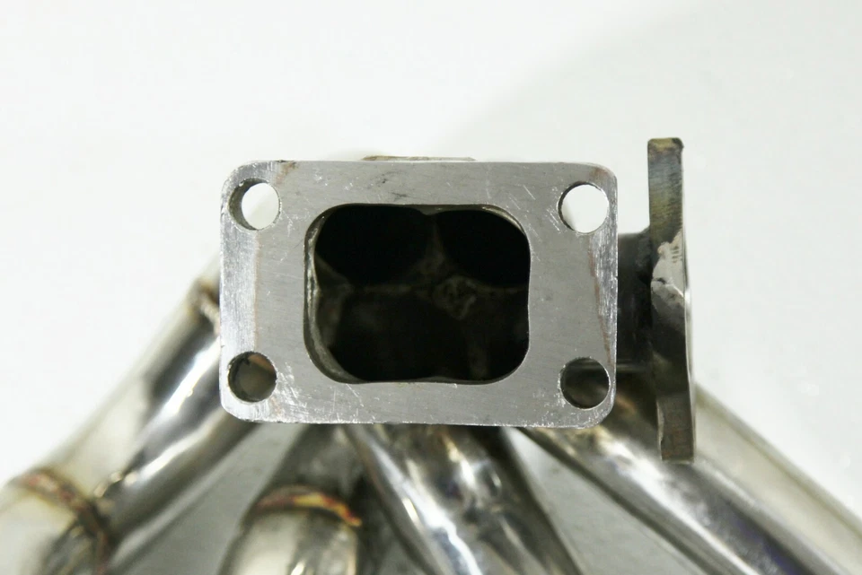 Para 90-99 MITSUBISHI ECLIPSE TALON T3 WG38 ACERO INOXIDABLE TURBO COLECTOR 4G63 1G 2G Foto 2 de 4