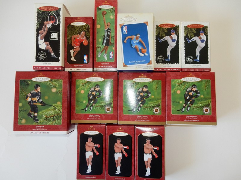 Hallmark Sports is Sports Ornaments. Lot of 13 MIB w/ Price Tags.