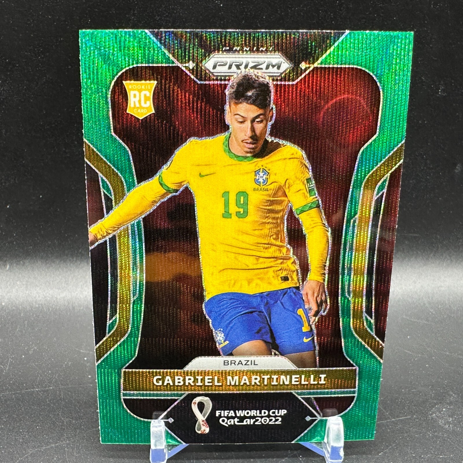 Gabriel Martinelli Rookie Green Wave Prizm 2022 Panini Prizm World Cup Brazil 29