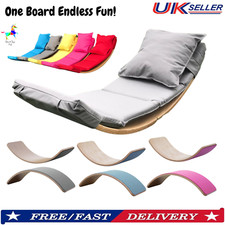 Holz Balance Board Wabble Spielzeug Yoga Curvy Board Montessori Schaukelbrett