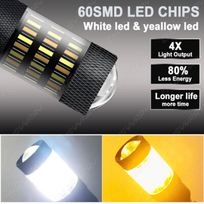 LED Front Switchback Turn Signal Light Bulb For 2003-06 Chevrolet Silverado 1500