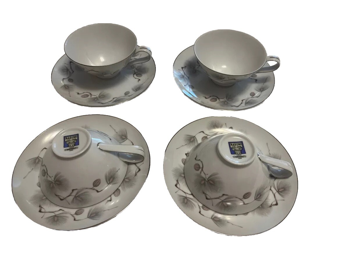 花器☆NARUMI BORN CHINA Narumi China Japan Discontinued Pinehurst Pattern 5082 Set