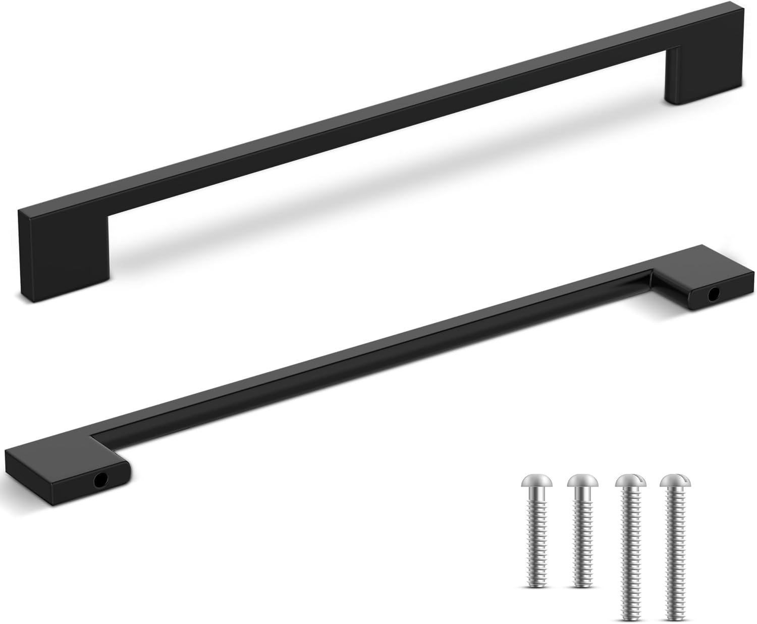 Matte Black Cabinet Pulls 8.75 Inch (224Mm) Black Handles for Cabinets, Kitchen
