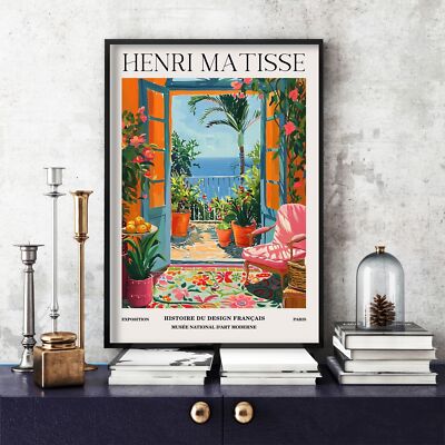 Henri Matisse Druck, Henri Matisse Ausstellungsposter, buntes Wandbild (24d)