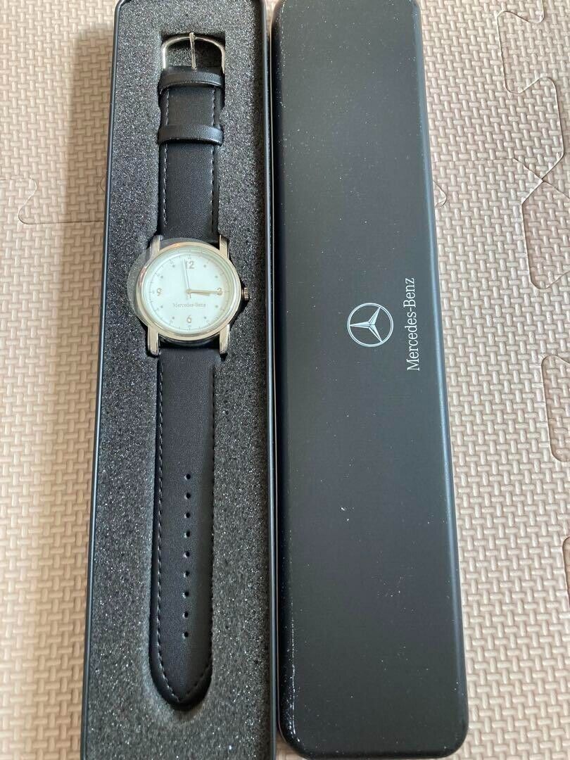 MERCEDES Benz Original Novelty Wrist Watch W/can case Black MERCEDES Benz Original Novelty Wrist Watch W/can case Black