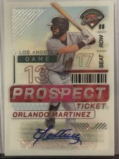 2024 Panini Prospect Edition Orlando Martinez Silver Holo Ticket Signature