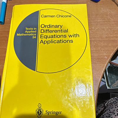 Springer Ordinary Differential Equations with Applications HC 2006 Chicone