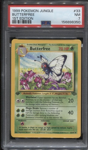 Butterfree (1st Edition) graded PSA 7 for sale on eBay