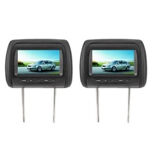 2pcs 7 in Headrest LCD Video Monitor Car Display Adjustable Black