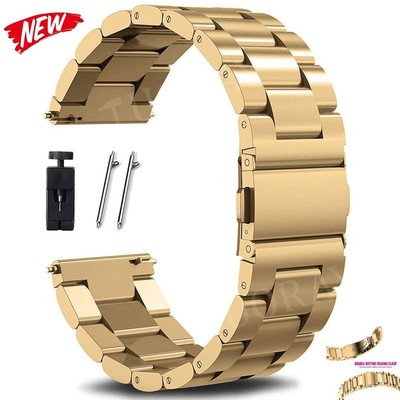 Edelstahl Metall Link Uhrenarmband Armband 20mm Universal Smartwatch Ersatzband