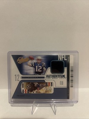 2004 Fleer Authentix - Tom Brady #JA-TB  Blue /150 GAME WORN JERSEY!!