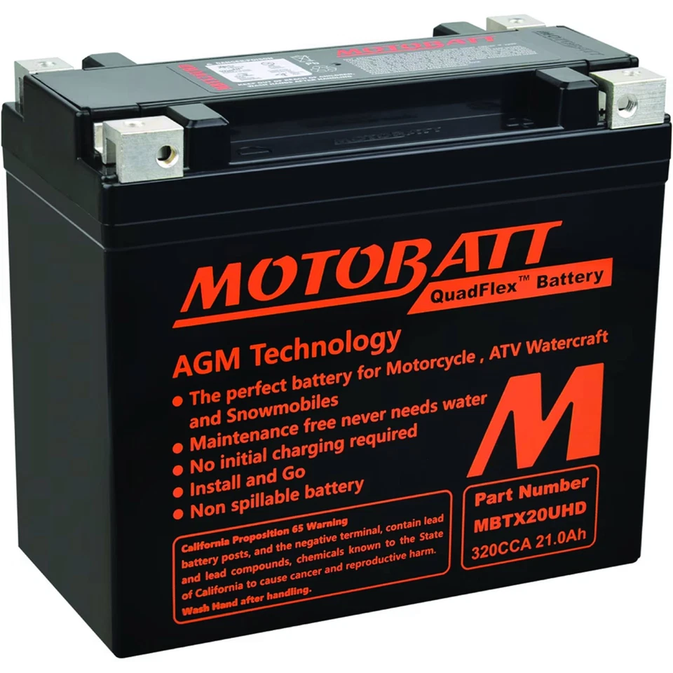 Motobatt Battery For Harley-Davidson 1000 XLX-61 XR1000 1000cc 83-85 - Image 3 of 4