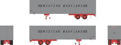 Furgoneta Rapido Trains 403036 HO Western Maryland 40' Fruehauf Exterior Post Volumen | Zustand: New