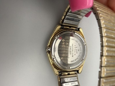 Vintage Seiko Mens Watch 38mm Brown Dial G7006-5069 Day Date