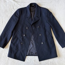 Cappotto uomo Lauren Ralph Lauren misto lana navale pea taglia M (38 - 40) giacca navy