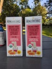 HoneyWorks Adult Throat Spray Sore Throat Relief 1 Oz Soothing Non-GMO 11/2026