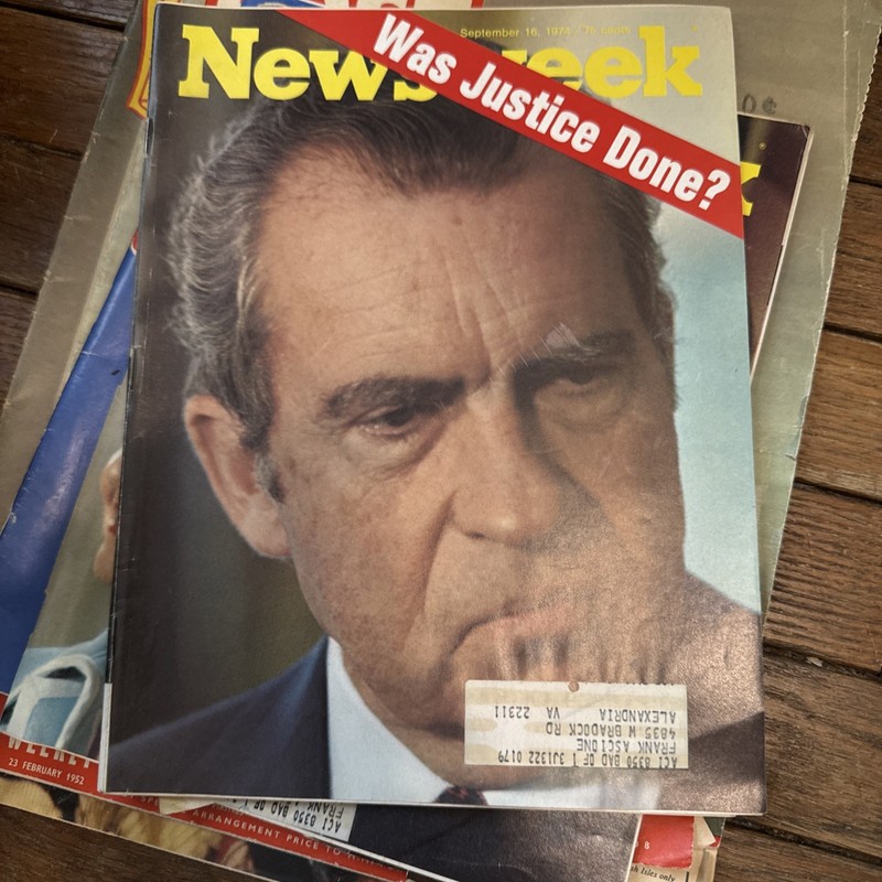 Newsweek Magazine September 16 1974 Richard Nixon Was Justice Done