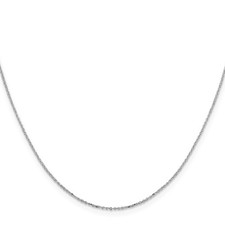 Sterling Silver Cable Chain Necklace, 1 mm