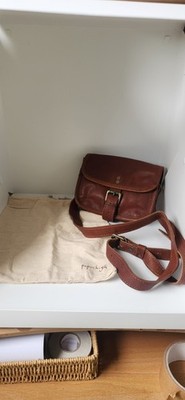 Paper High braune Leder Umhängetasche Schultertasche Handtasche & Staubbeutel
