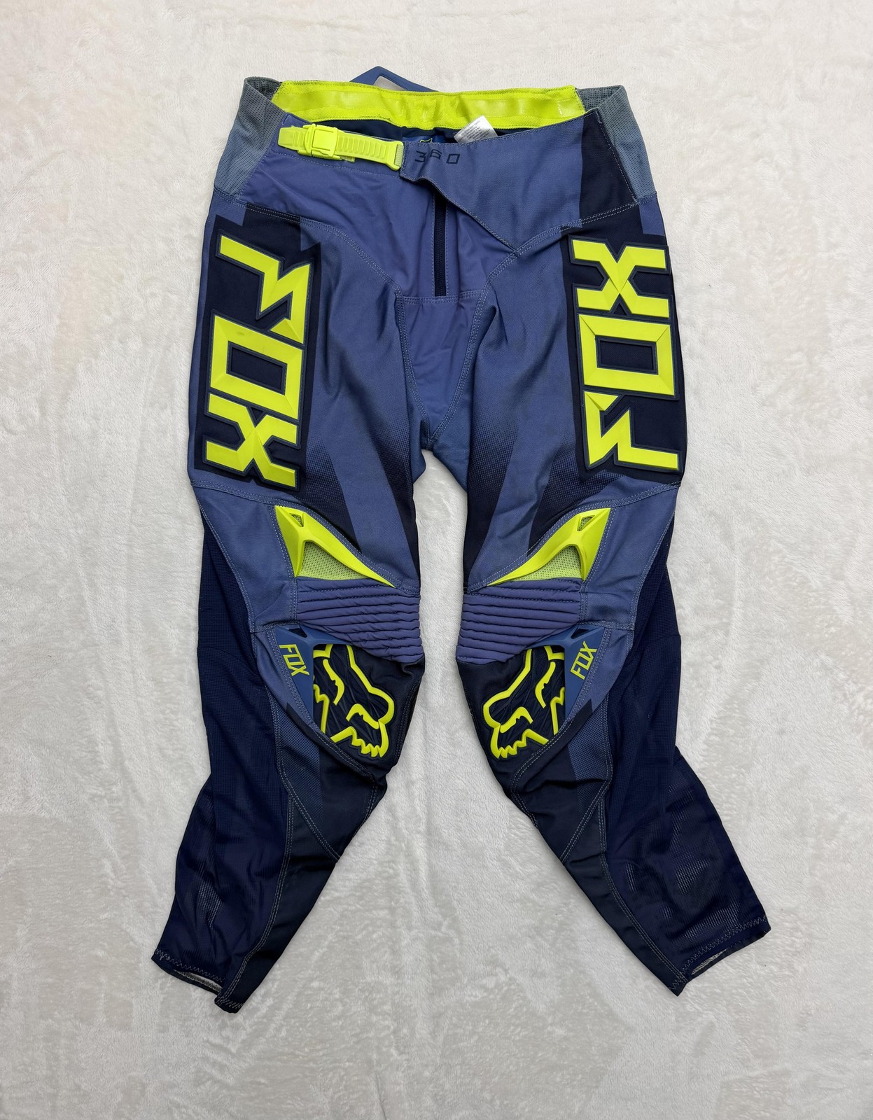 Fox Racing 360 Pants Mens 30x30 Blue Yellow Motocross MX Off Road Dirt Bike