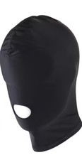 Spandex Open Mouth Hood Mask with Padded Blindfold. Halloween - Role Play