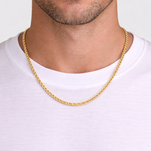 Italian 1/200 14k Yellow Gold Overlay Rope Chain Necklace Bracelet Set Cadena - Picture 6 of 18