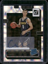2022-23 Donruss #221 Christian Braun Rated Rookies Signatures Holo Frame #/75