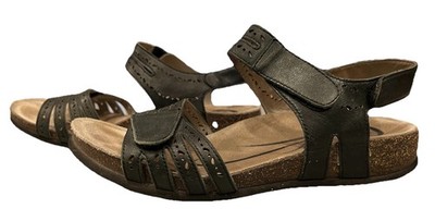 Abeo Womens Leather Bijou Slingback Sandals Black. AB52085 BN 5786. Size WN8