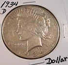 1934-D Peace Silver Dollar