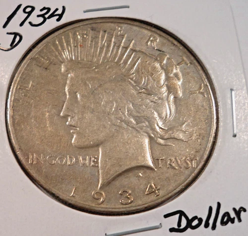 1934-D Peace Silver Dollar