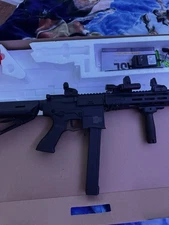 Airsoft Gun with Grip and Laser and Optic Sight Grip Tape and Brand Valken