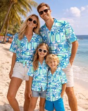 matching family hawaiian shirts tropical