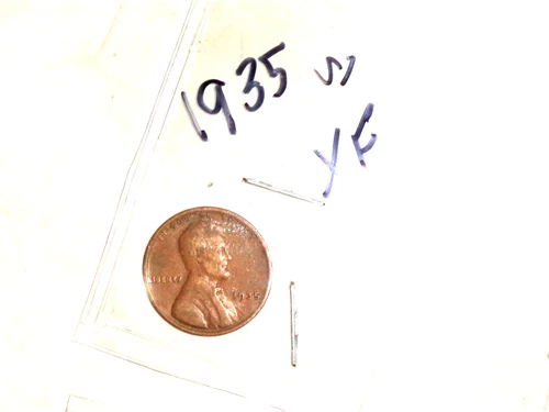 1935  CIRCULATED LINCOLN WHEAT-BACK PENNY - GRADES "EXTREMELY FINE"