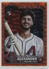 2024 Update Rookie Debut Orange Crackle Foilboard /299 Blaze Alexander 12ui