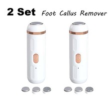 2-Pack Electric Foot Callus Removers - Portable Pedicure Tools for Smooth Feet