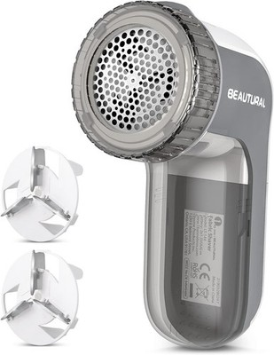 BEAUTURAL Fabric Shaver and Lint Remover, Sweater Defuzzer with 2-Speeds, 2 Repl