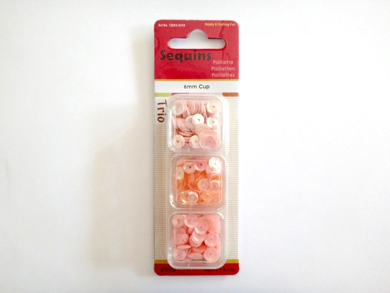 Crafting Fun 6mm Pink Sequins Trio Pack Birthday Christmas Shaker Card Making