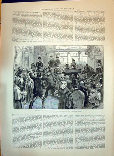 Old 1893 Queen Florence Driving Through Piazza Del Duomo Challemel-La Victorian