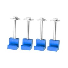 4PCS Truck Tool Box Mounting Kit, Aluminum Alloy Vehicle J Hook Crossover Blue