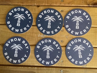 6 x Byron Bay Brewery 2022 Issued  BEER COASTERS A