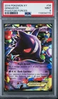 2014 POKEMON XY PHANTOM FORCES #34 GENGAR EX PSA 9